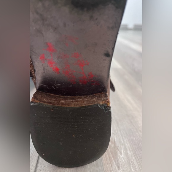 STAR LING Taupe Leather Zip Up Mid Calf Boots W Buckle Accent - Picture 7 of 7